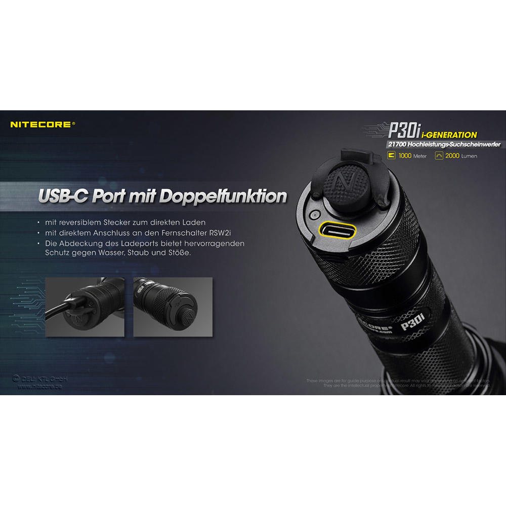  Nitecore® P30i Hunting Set, 2000 lm