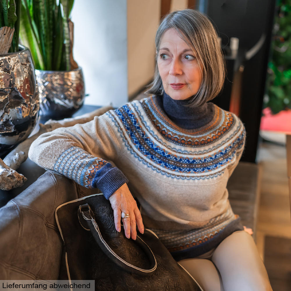 Eribé Damenpullover Rollkragen Fair Isle, Taurus