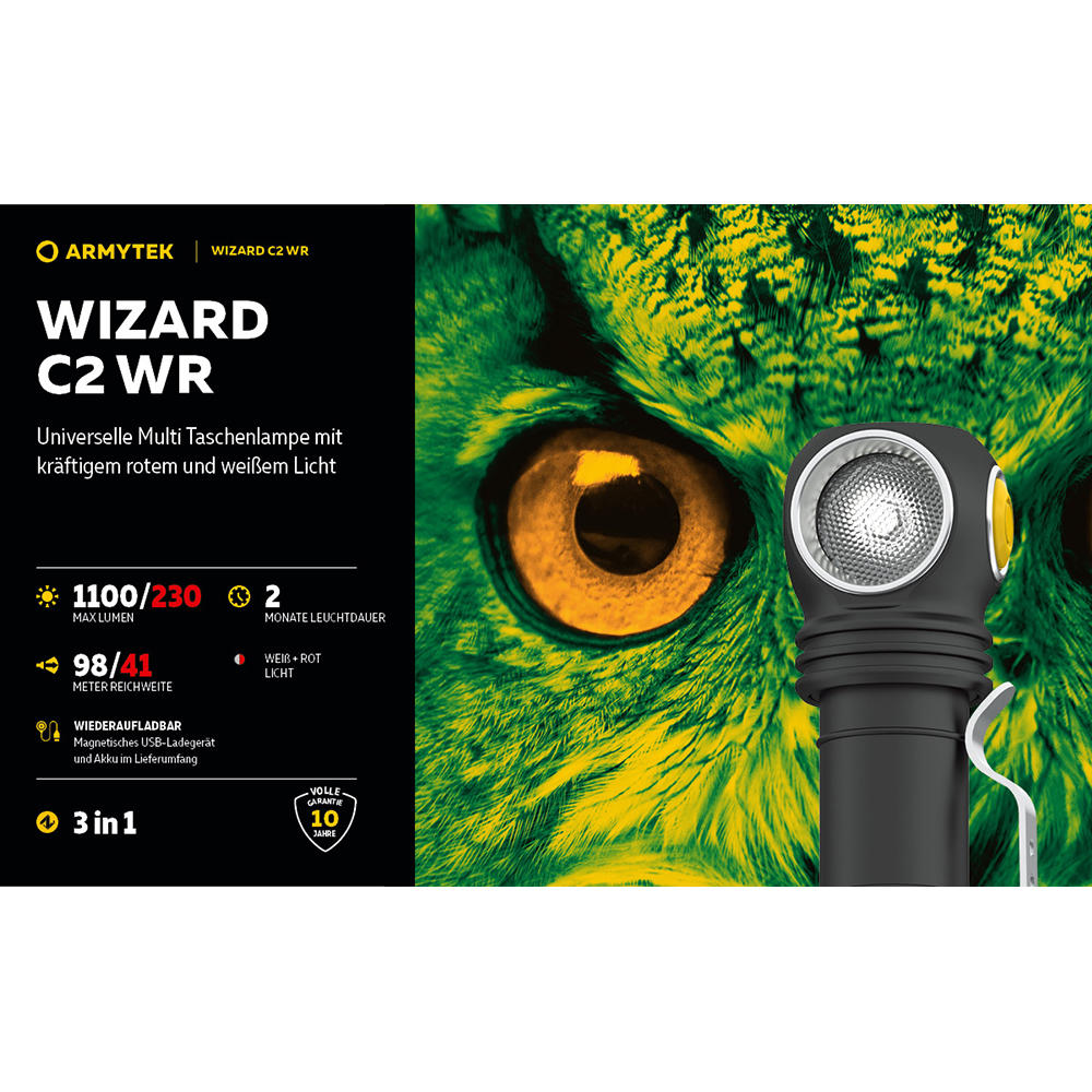 Armytek Wizard C2 WR White Taschenlampe, LED, 1100 lm 
