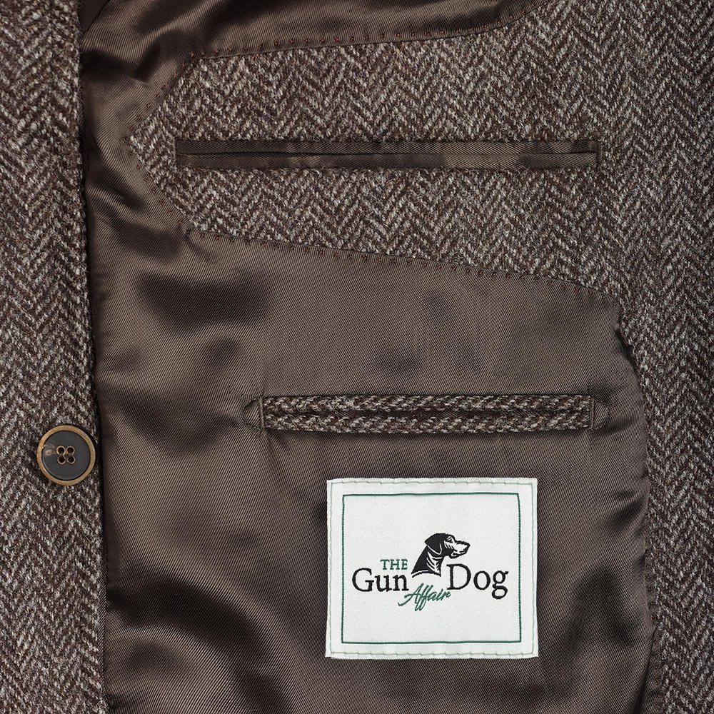 Men's Sports Jacket, British Wool, Brown Grey