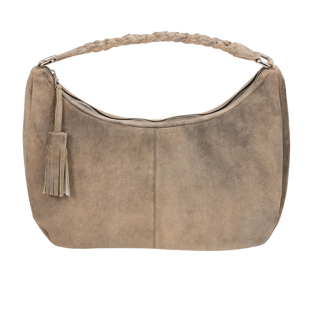 Ladies' Handbag, Goat Suede, Sand