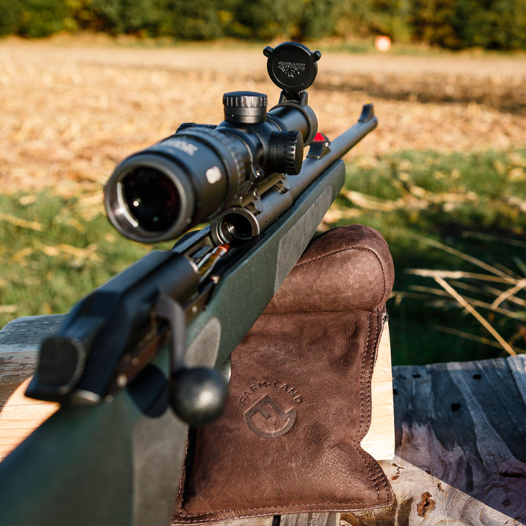 Support de fusil en cuir velours