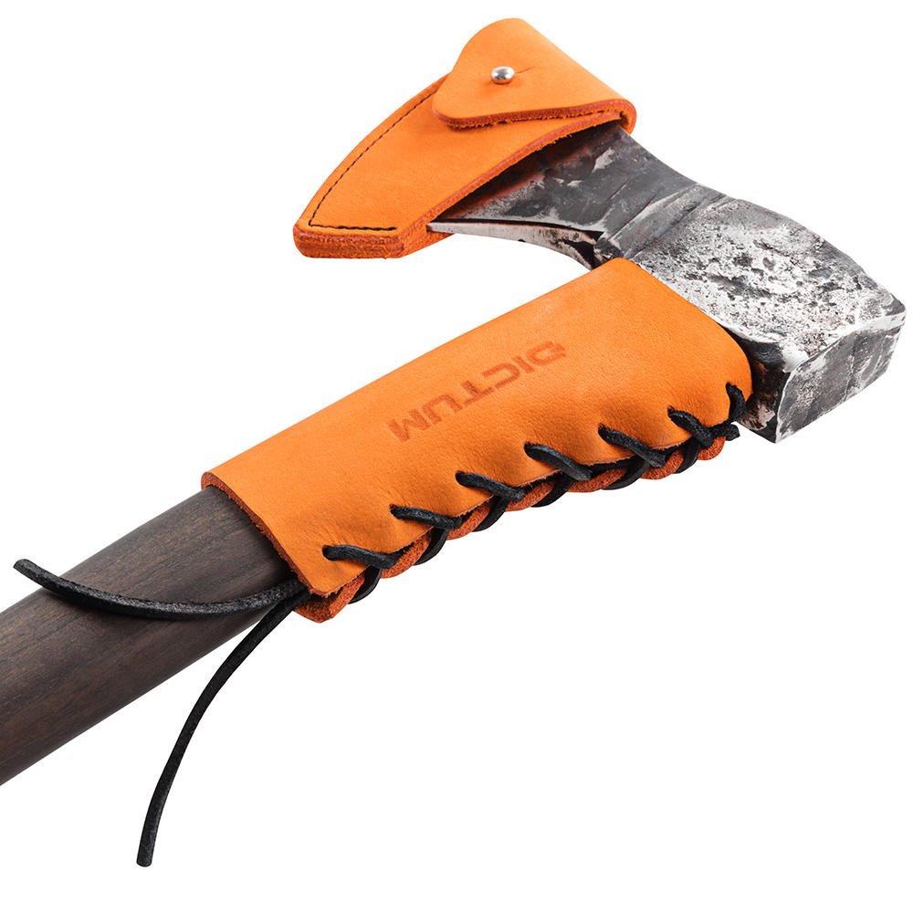 Rêv. cuir p. manche hachette for. DICTUM® » Forst Edition «, cuir buffle, orange