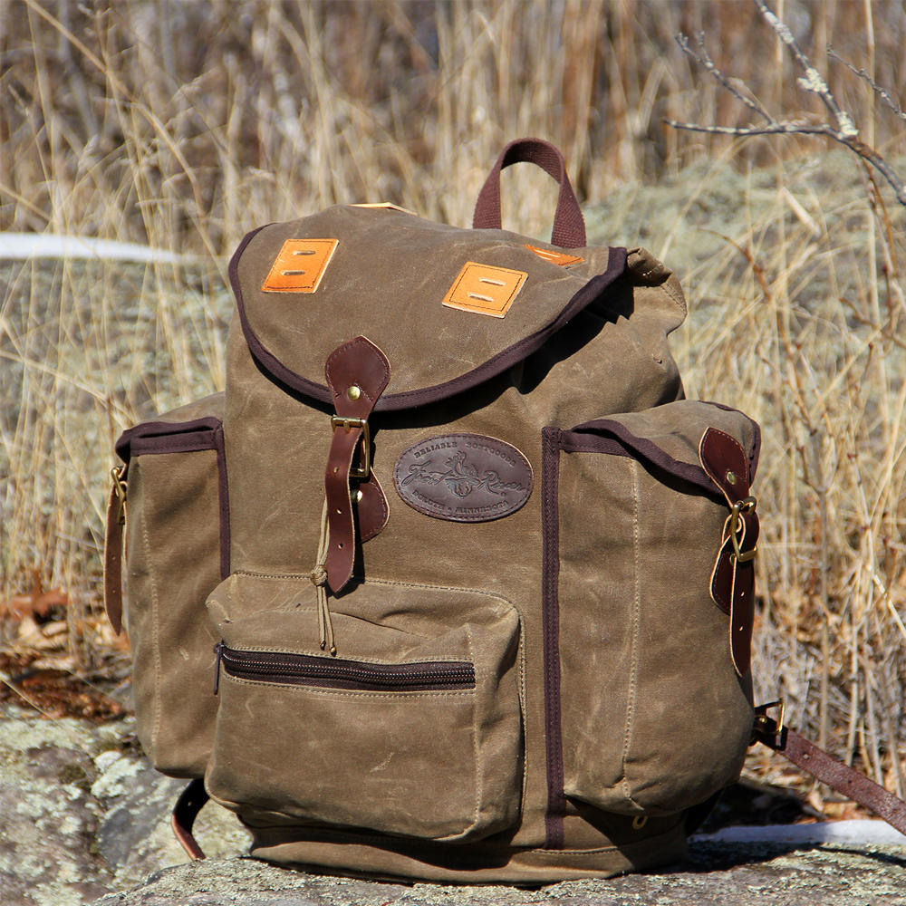 Frost River Expedition Backpack, with Padded Buckskin Straps, Dark Olive