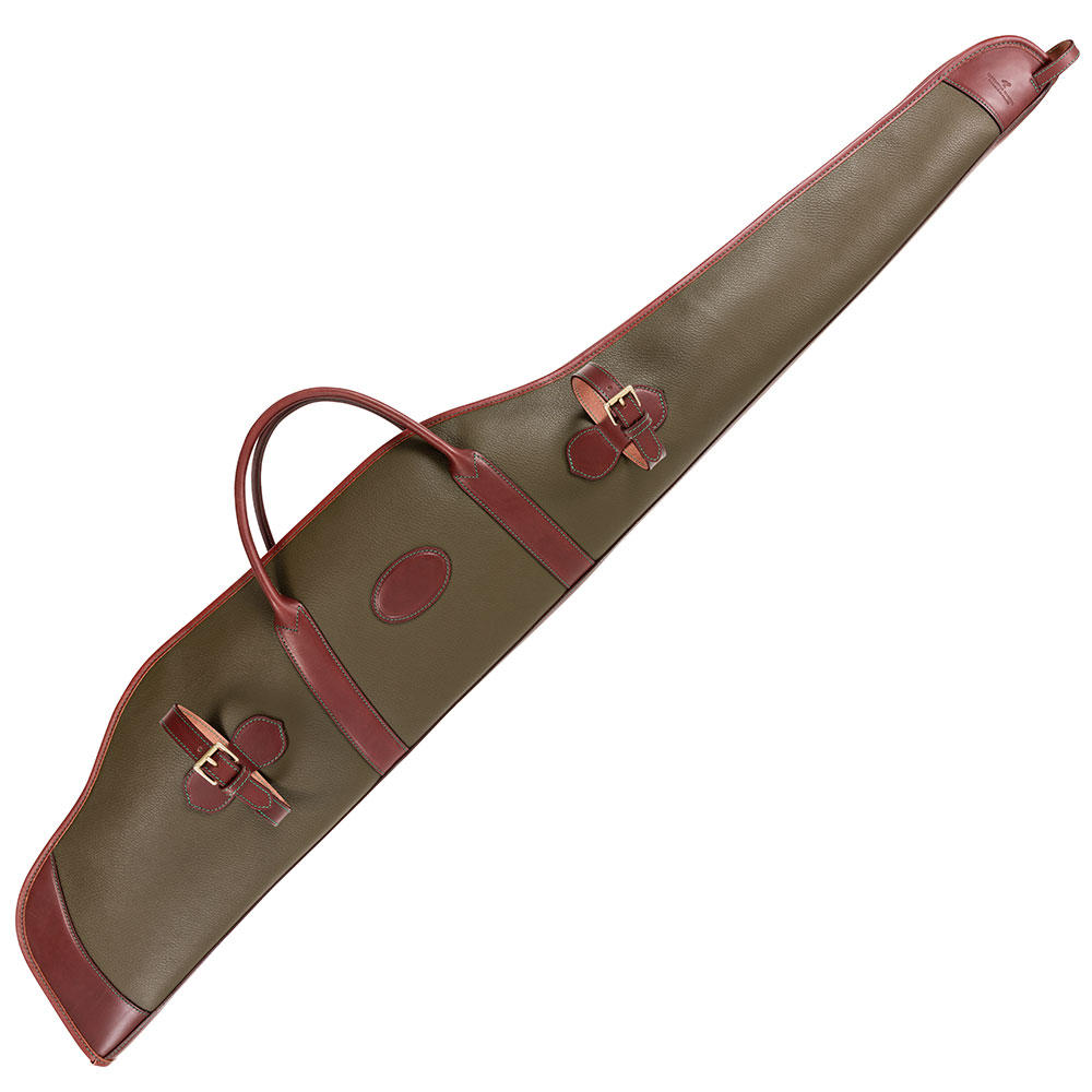 Alexandre Mareuil Shotgun Case with Tripod, Khaki/Brown, 125 cm