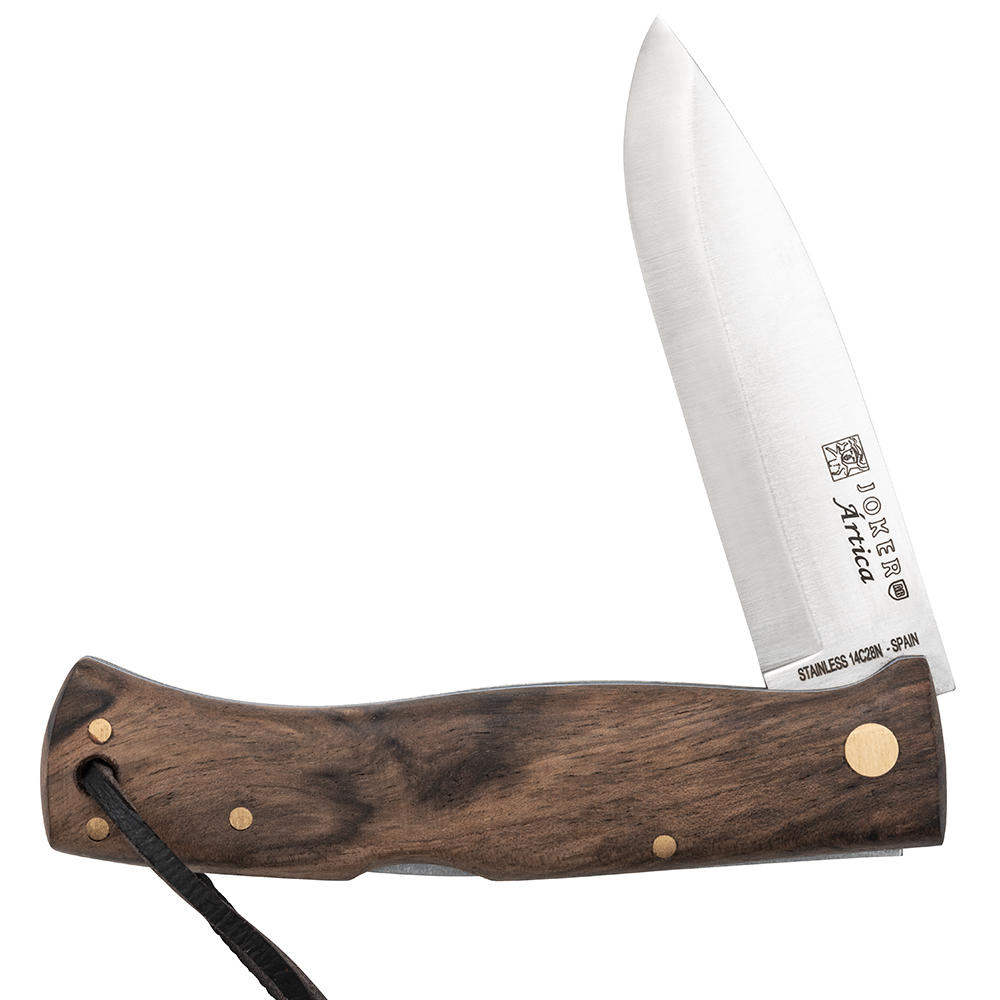 Joker™ Klappmesser Artica, Scandi-Schliff, Walnuss