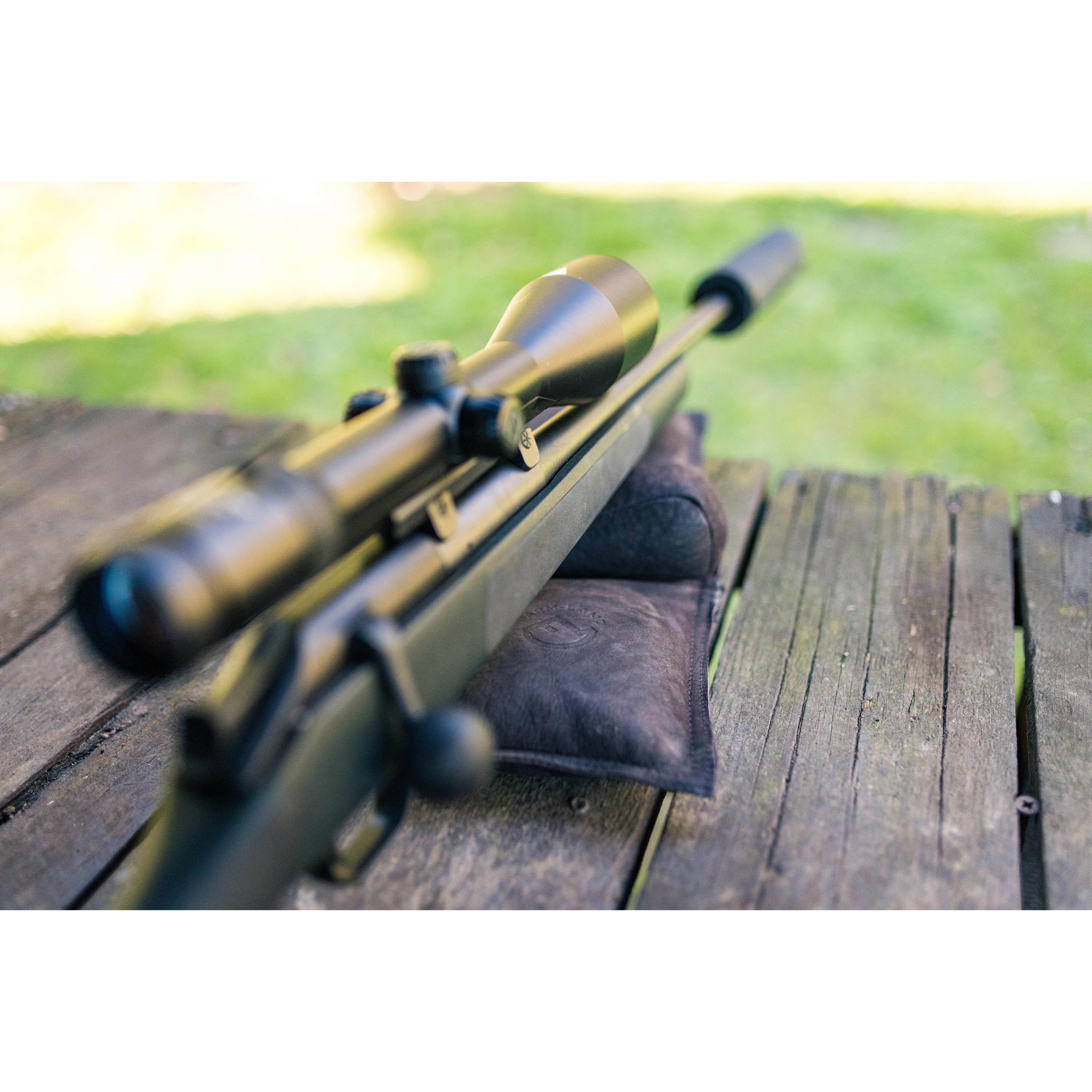 Support de fusil en cuir velours