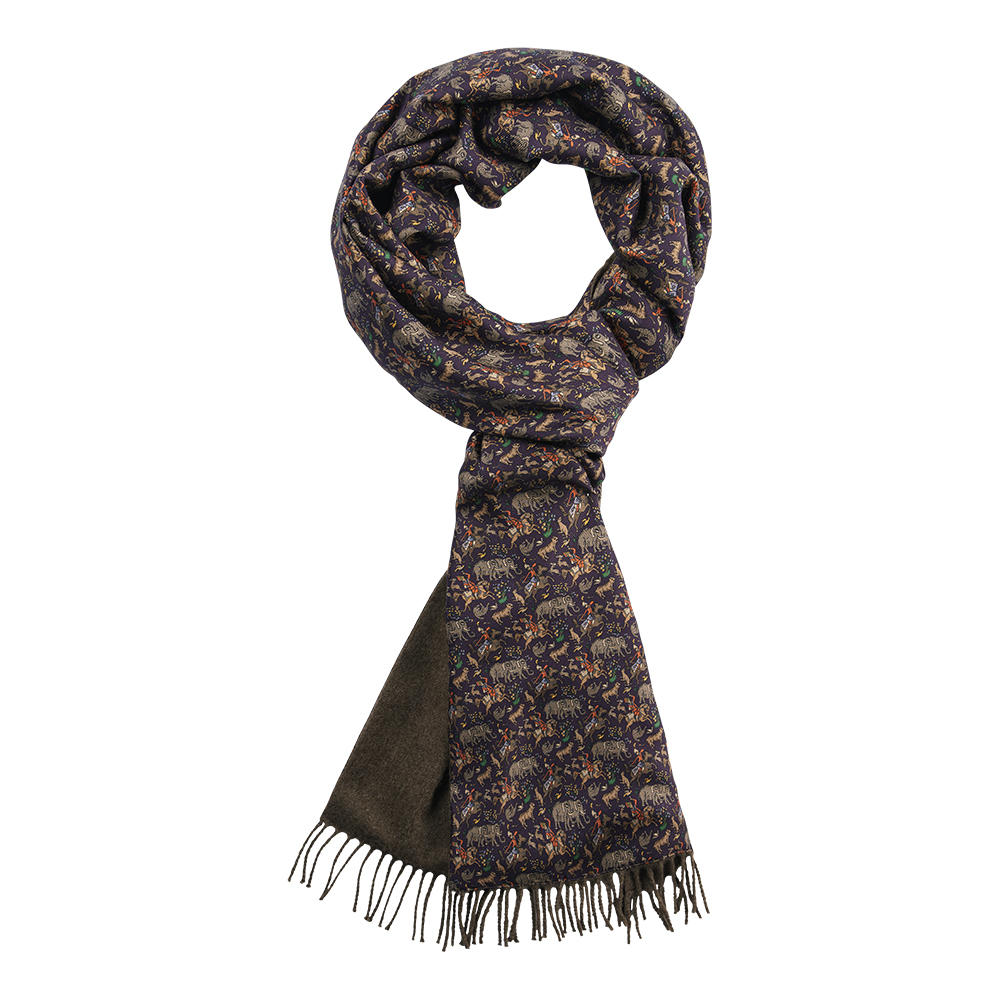 Doubleface Scarf, »Elephant«, Cashmere/Silk