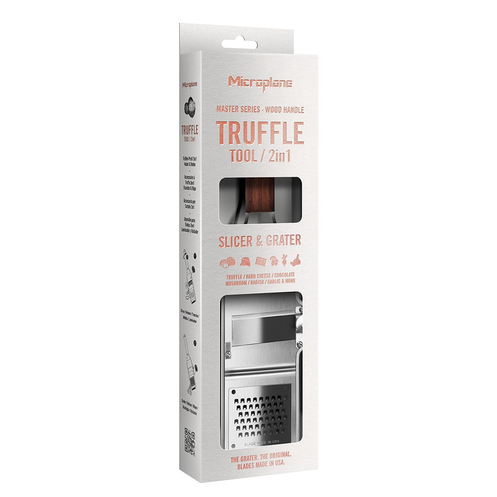 Microplane® Master Kitchen Grater, Truffle Tool 2-in-1 - Slicer & Grater