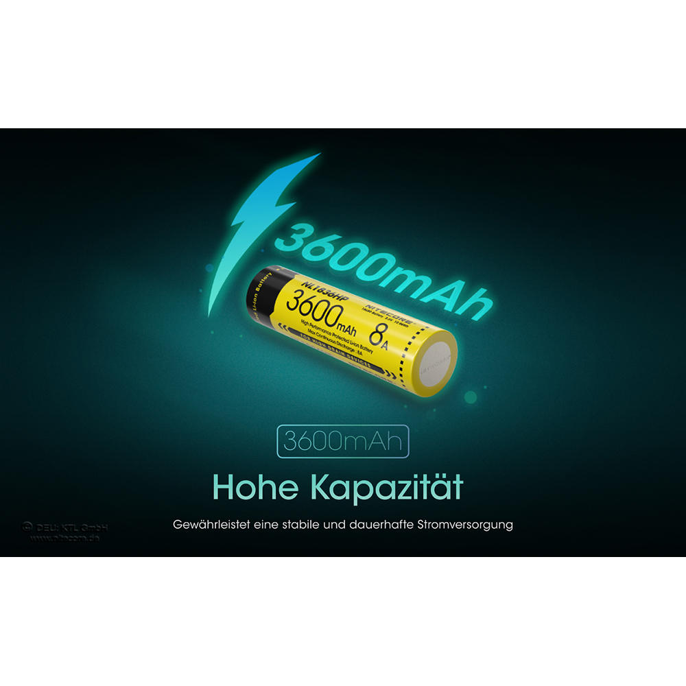Nitecore® Li-Ion Battery 18650, 3600 mAh, NL1836HP