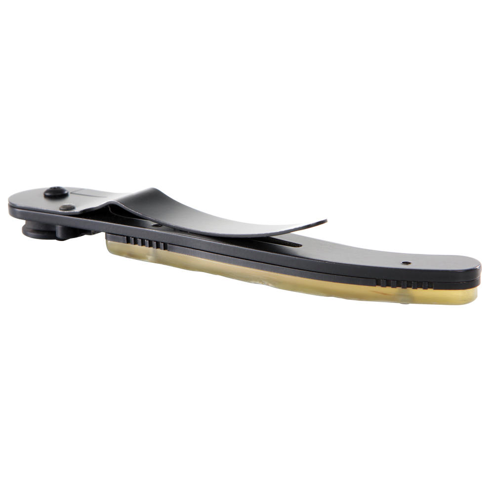 Laguiole Liner Folding Knife, Noire, Ram's Horn