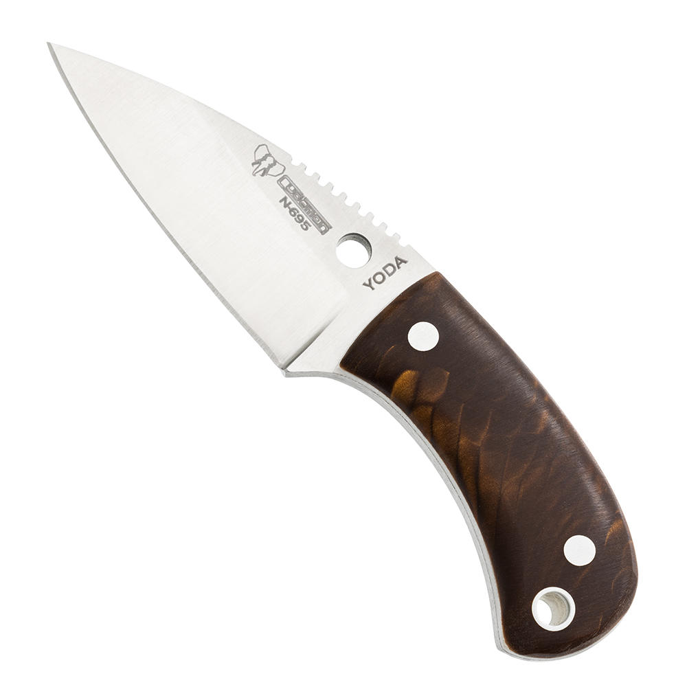 Cudeman »Yoda« Neck Knife, Juma braun, Lederscheide
