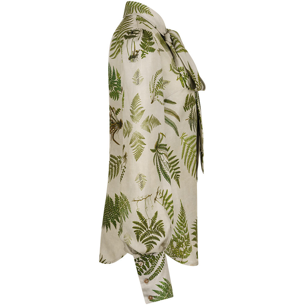 Blouse en soie Sara Tiara, motif fougère,