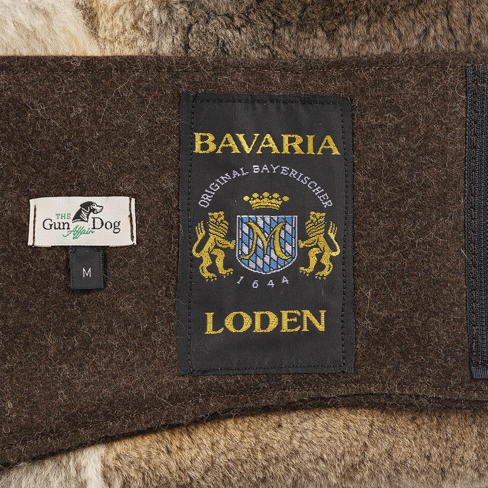 Ceinture lombaire en fourrure de renard roux et loden