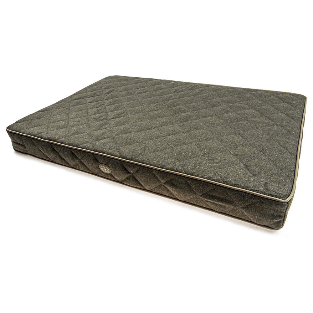 Le Chameau Padded Dog Bed, Vert Chameau, Size S