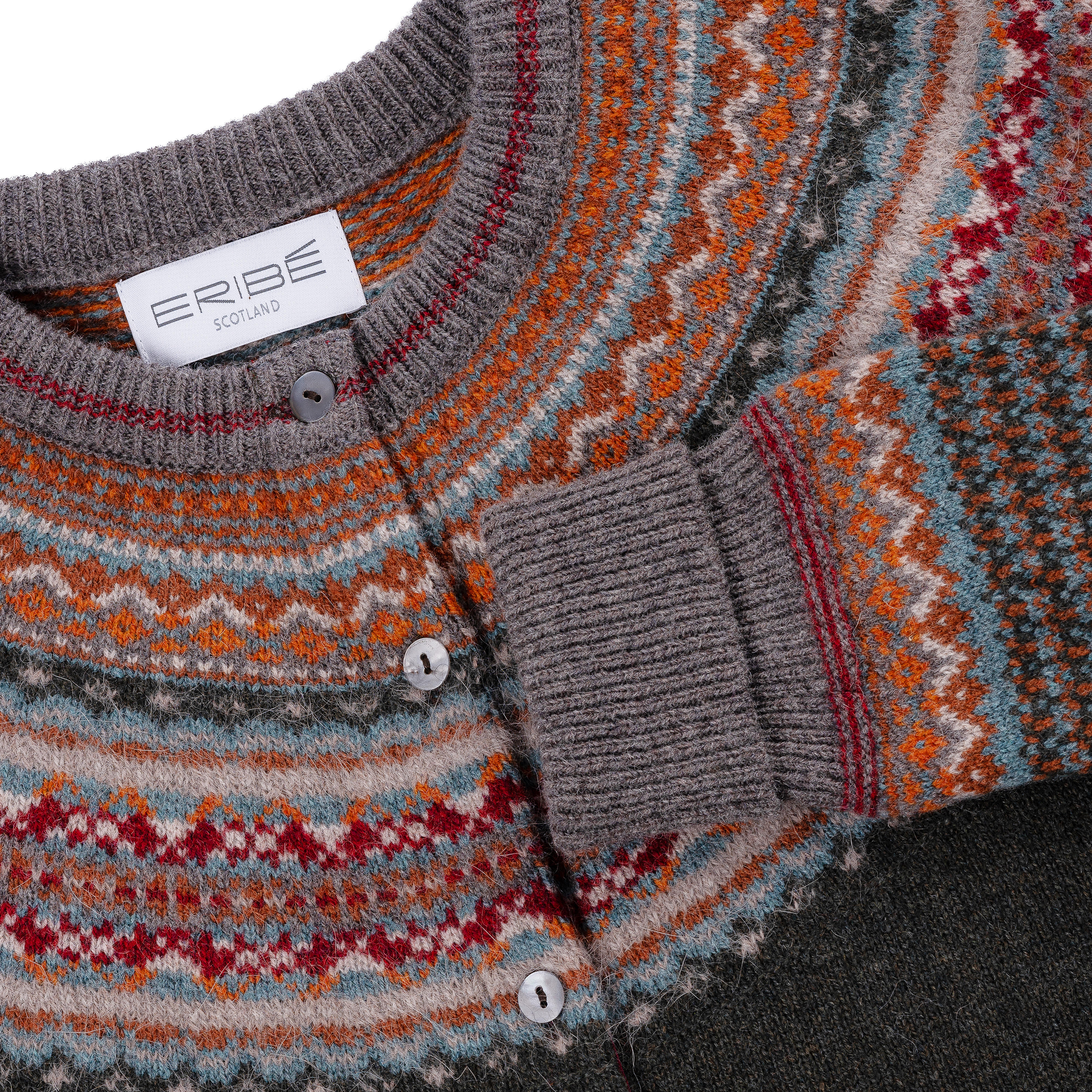 Eribé Damenstrickjacke Fair Isle, Bracken