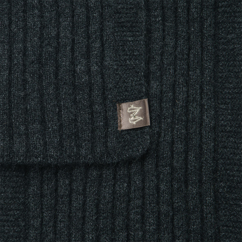 Schal gerippt, Merino-Possum, Anthrazit-Melange