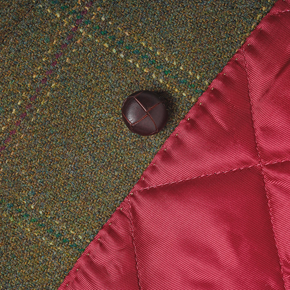 Herren Tweed-Jagdjacke, Karo, grün