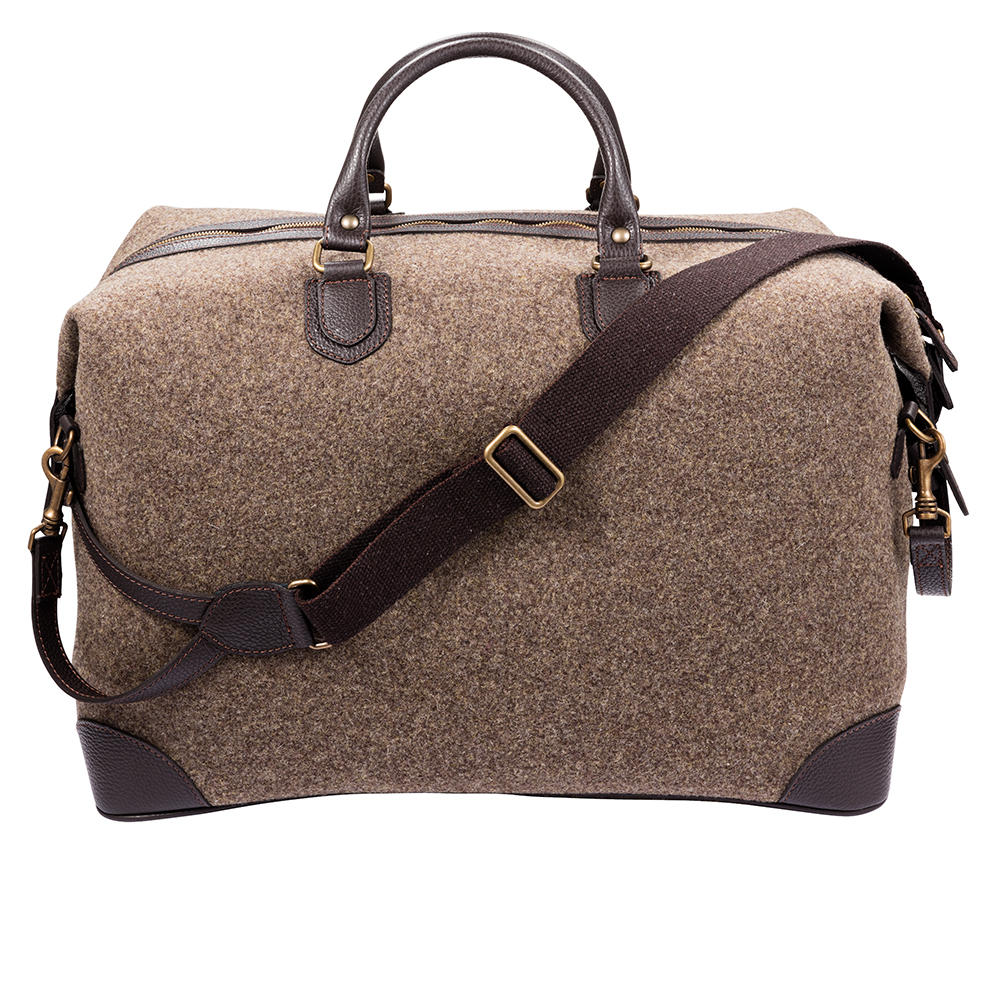 Weekender, Felt with Leather, Beige