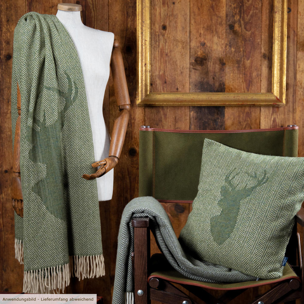 Couverture » Hubertus «, vert foncé, 205 x 145 cm