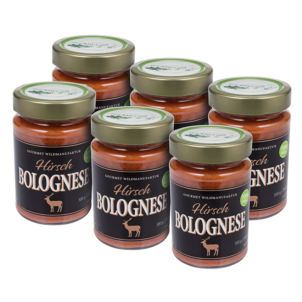 Gourmet Wild Venison Bolognese, 6 x 300 g