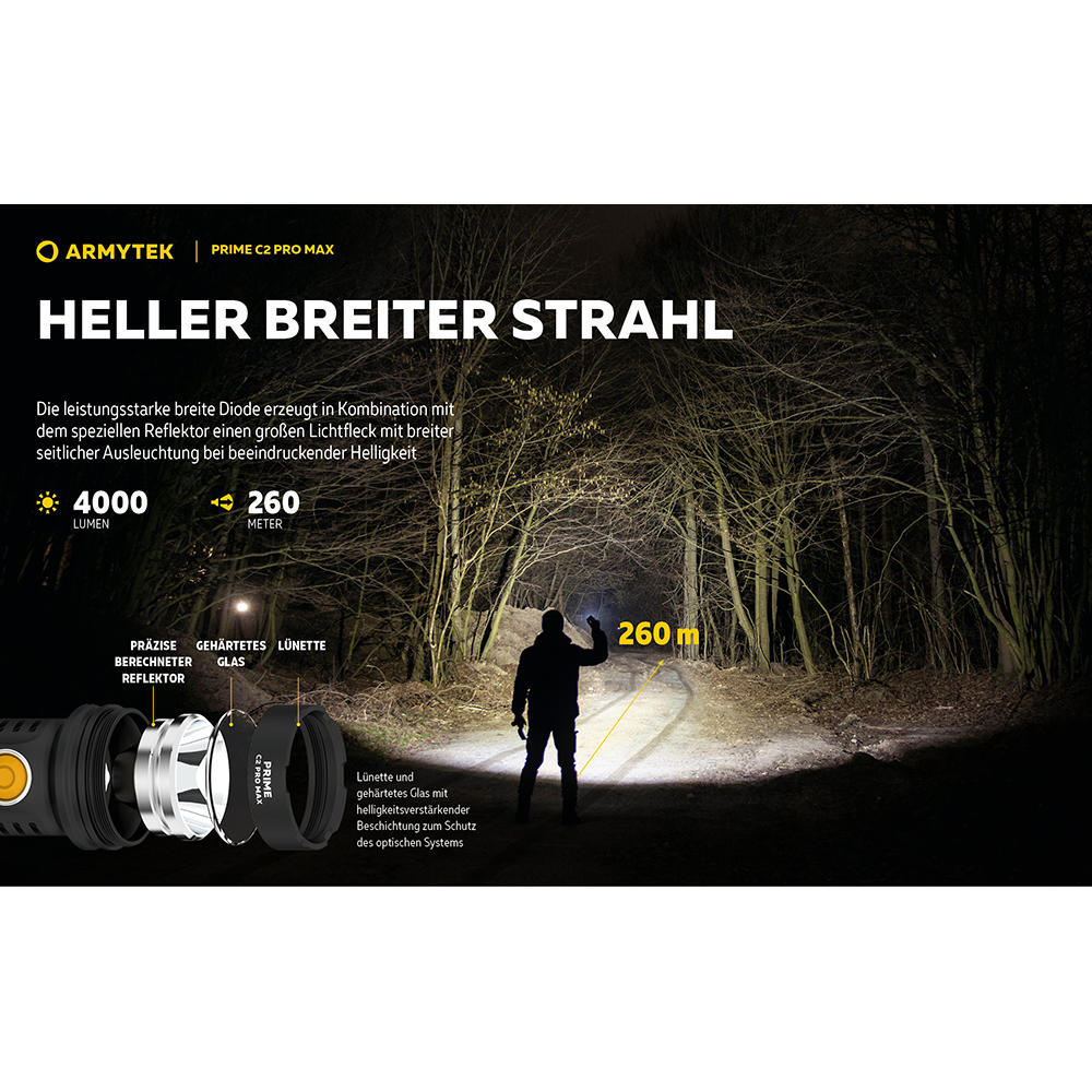 Lampe torche Armytek Prime C2 Pro Max White, LED, 4000 lm