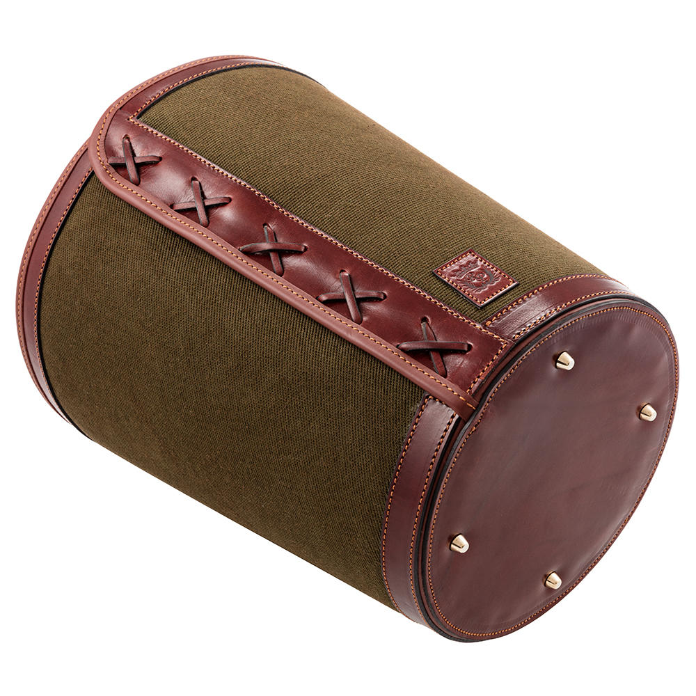 Rey Pavón Waste-Paper Basket, Leather/Canvas
