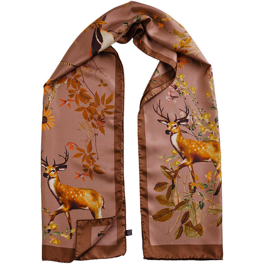 Hartwell »Sabrina« Silk Scarf, Taupe