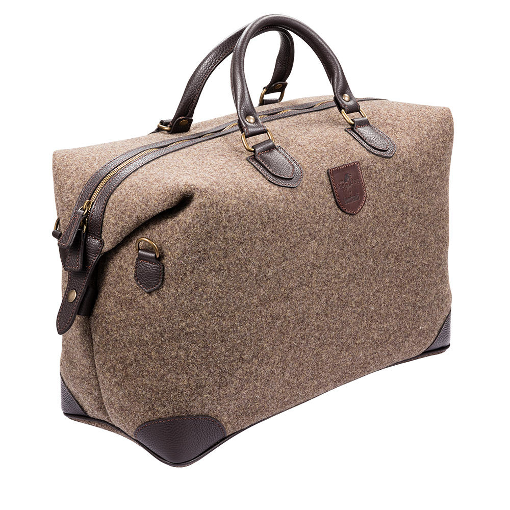 Weekender, Felt with Leather, Beige