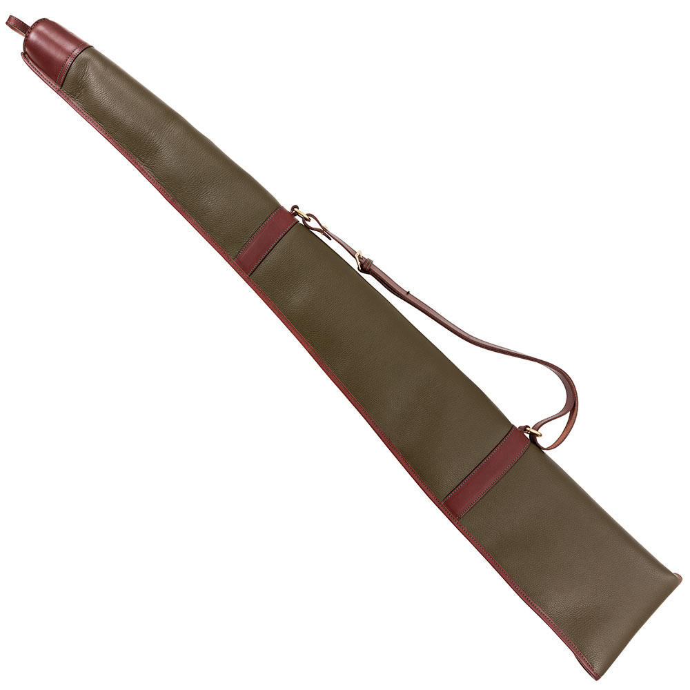 Alexandre Mareuil Shotgun Case, Khaki/Brown, Length 125 cm