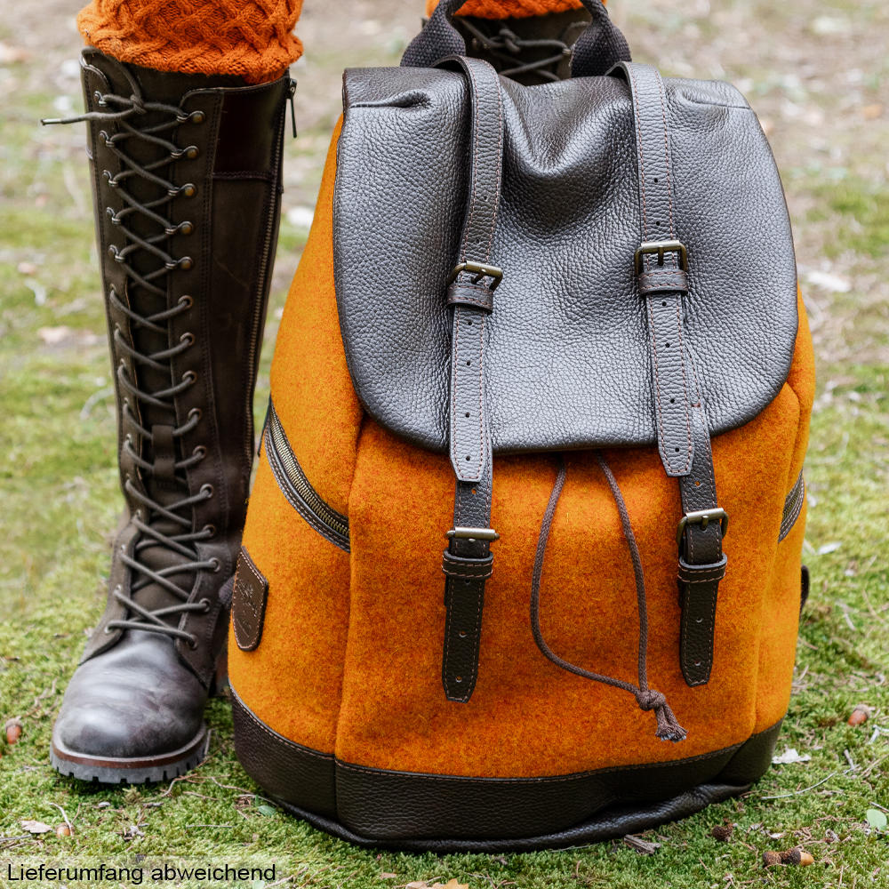 Backpack, Wool with Leather