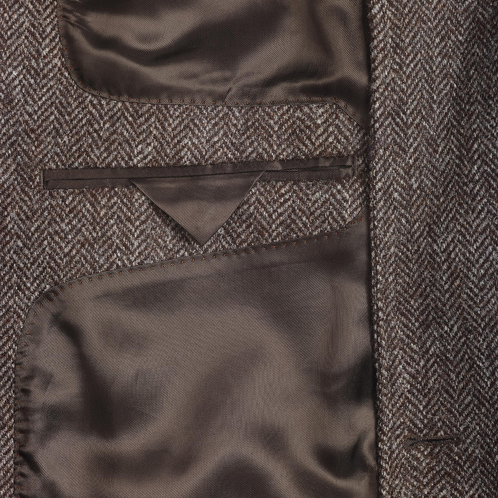 Men's Sports Jacket, British Wool, Brown Grey