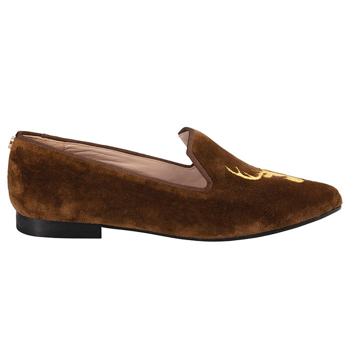 Ladies Velvet Loafer »Deer«