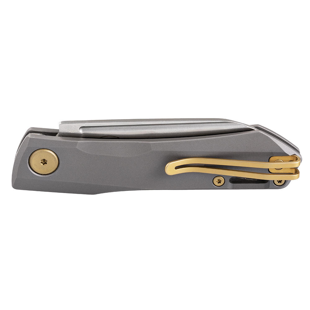 Real Steel® »Solis« Folding Knife, Titanium, Grey/Gold