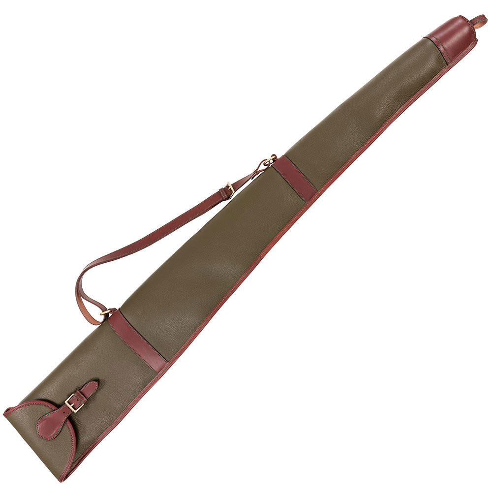 Alexandre Mareuil Shotgun Case, Khaki/Brown, Length 125 cm