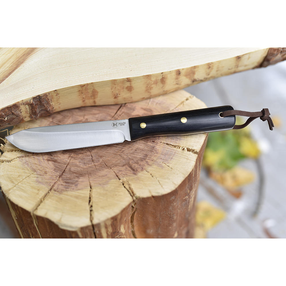 Couteau de plein air MAIN » Classic «, bois de pakka noir