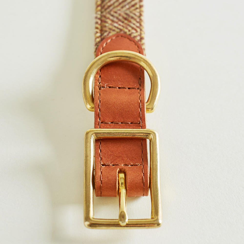 Helen Wells Hundehalsband »Tweed Classic«, beech, M+ 