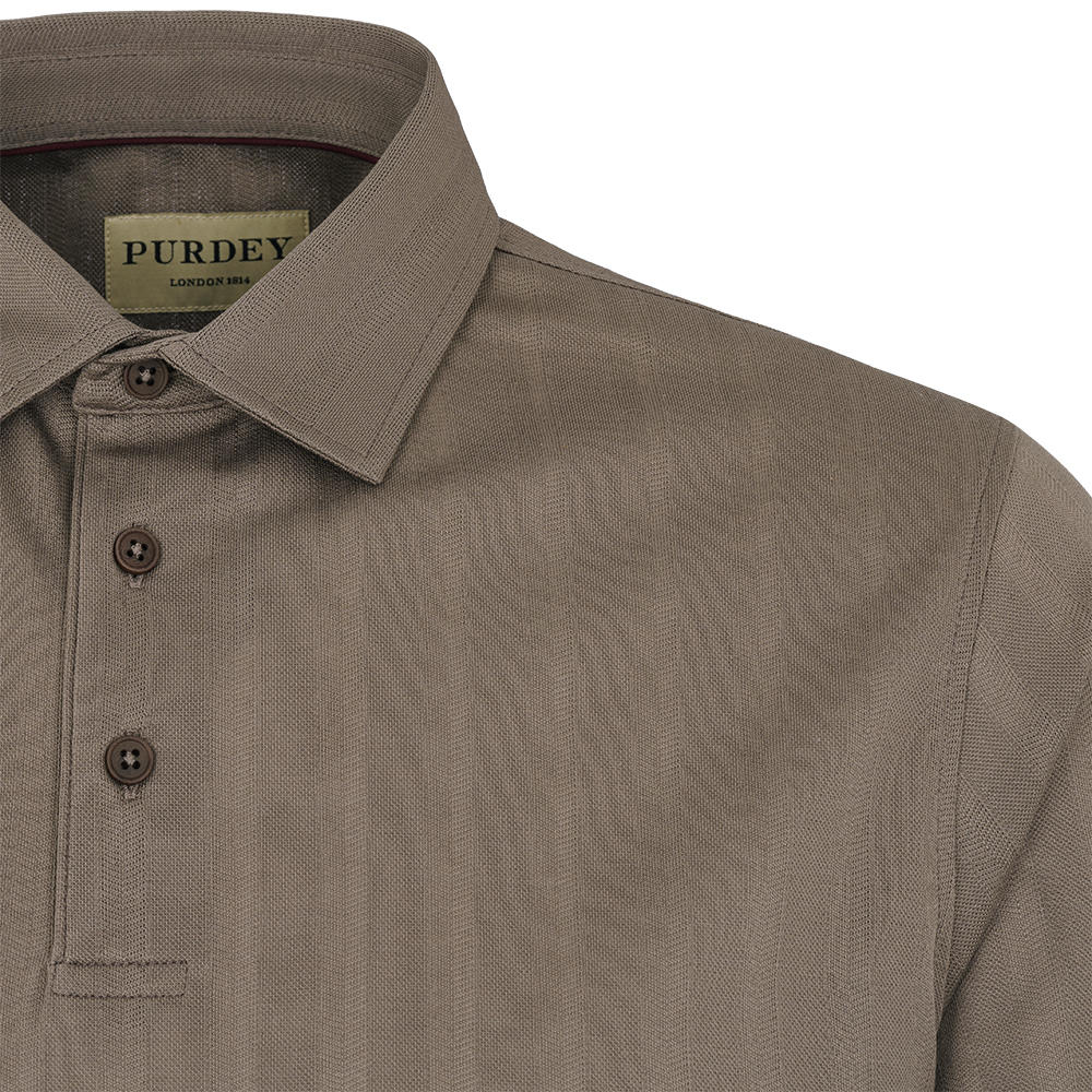 Purdey Men's Textured Striped Polo