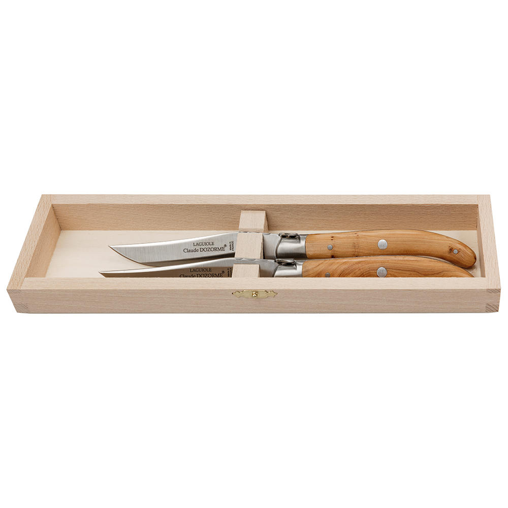 Laguiole Steak- und Tafelmesser, Wacholder, Satz, 2-teilig