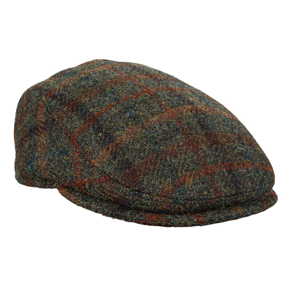 Cap, Harris Tweed, Green/Brown