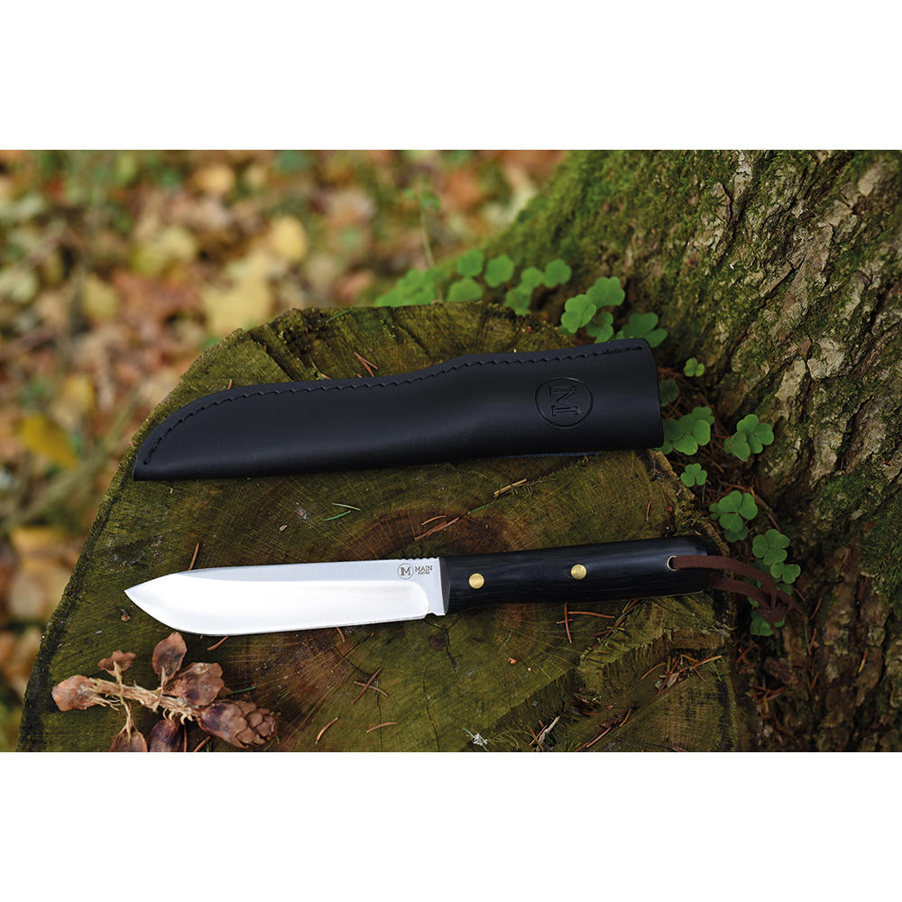 Couteau de plein air MAIN » Classic «, bois de pakka noir