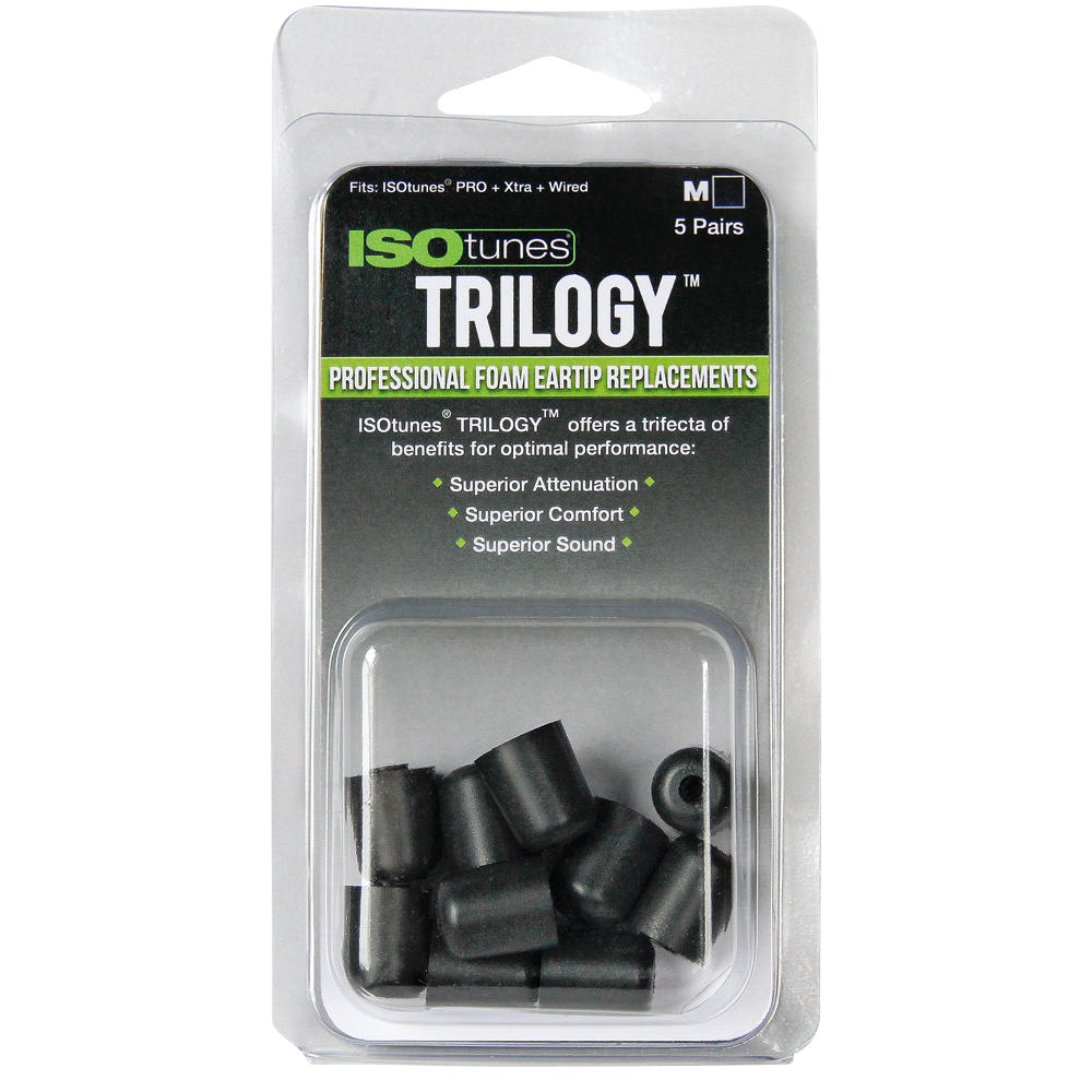 ISOtunes® TRILOGY™ Ersatz-Ohrstöpsel, 5 Paar, Gr. M