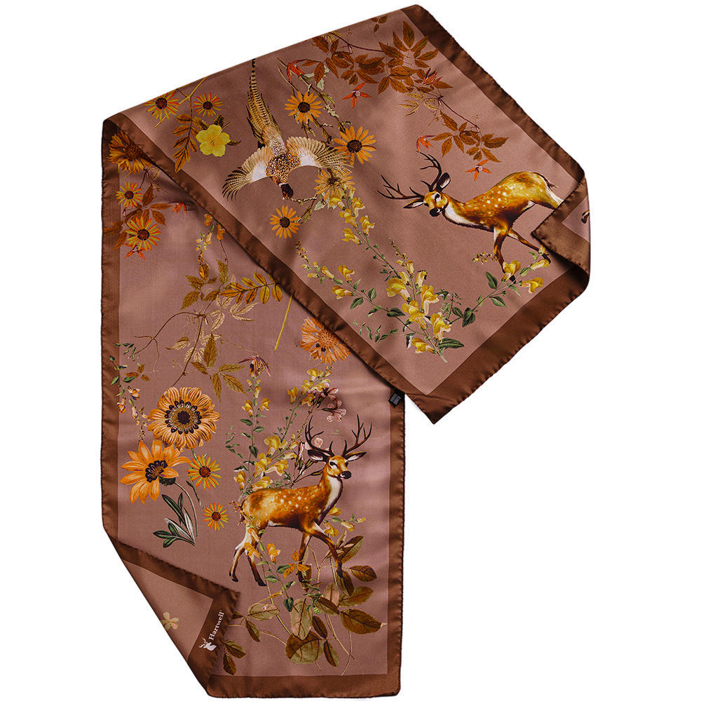 Hartwell »Sabrina« Silk Scarf, Taupe