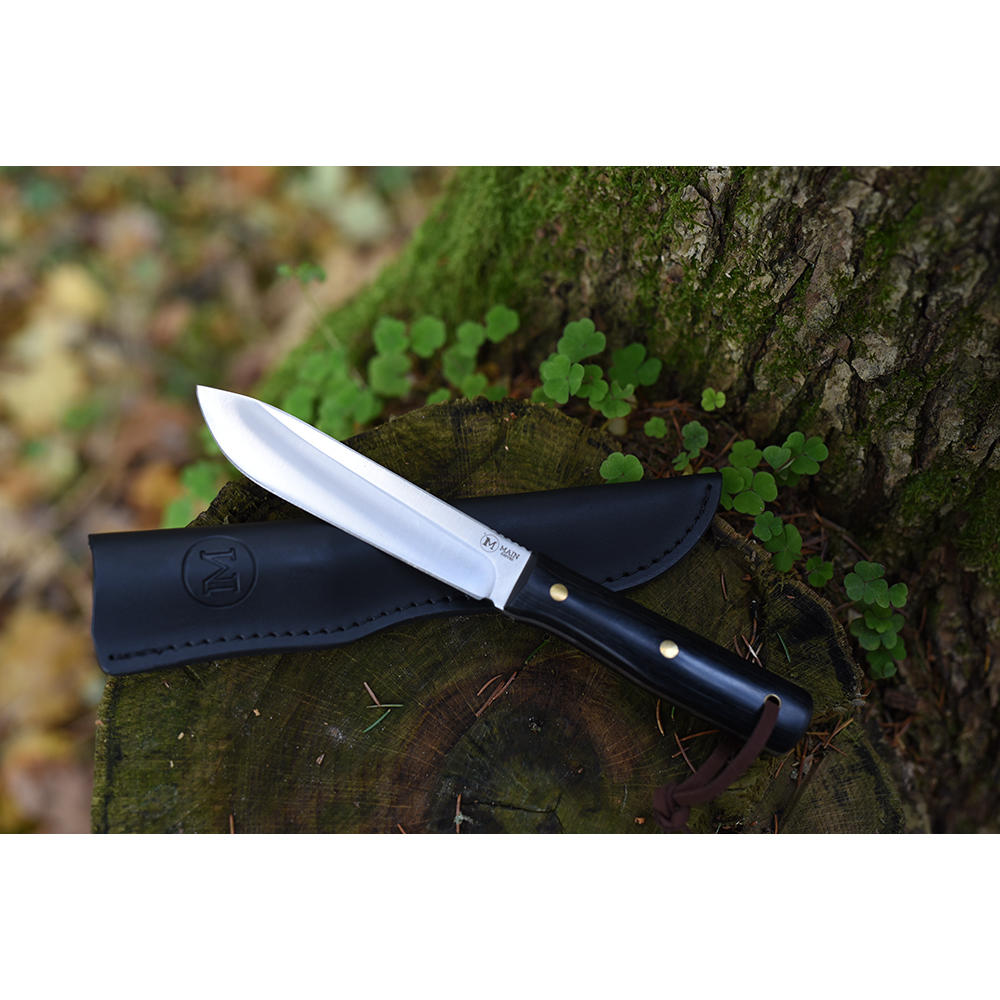 Couteau de plein air MAIN » Classic «, bois de pakka noir