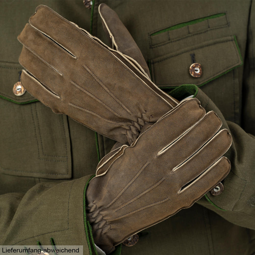 Herren Handschuhe RENO, Ziegenvelours, Kaschmirfutter