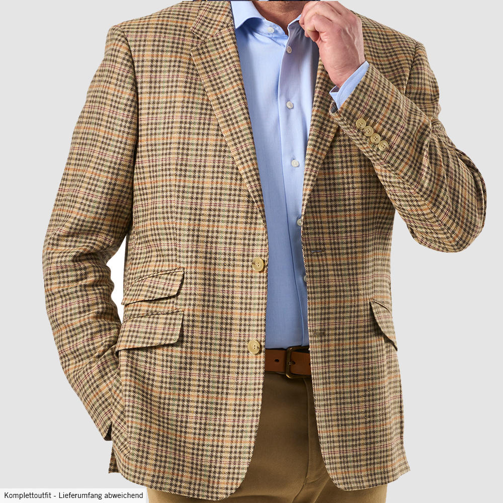 Herren Tweed-Sakko, beige-kariert