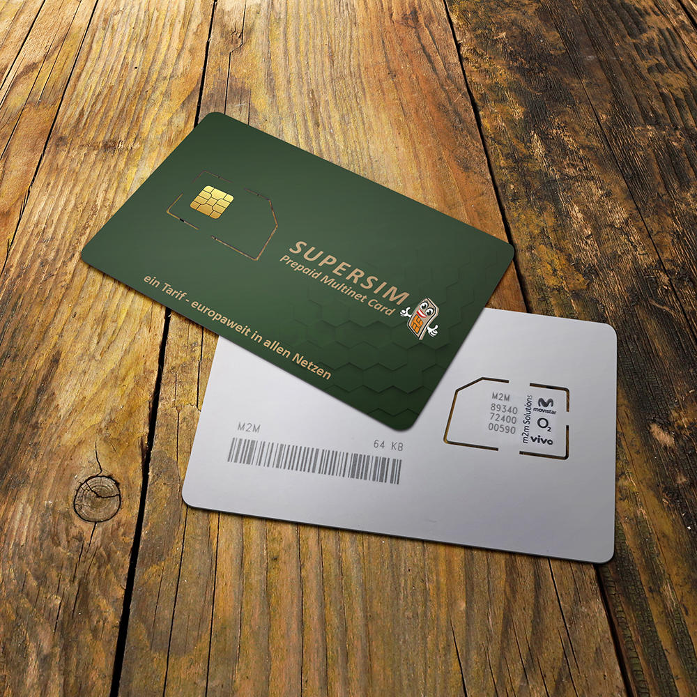 SUPERSIM Prepaid Multinetz-SIM-Karte inkl. 5 € Startguthaben 