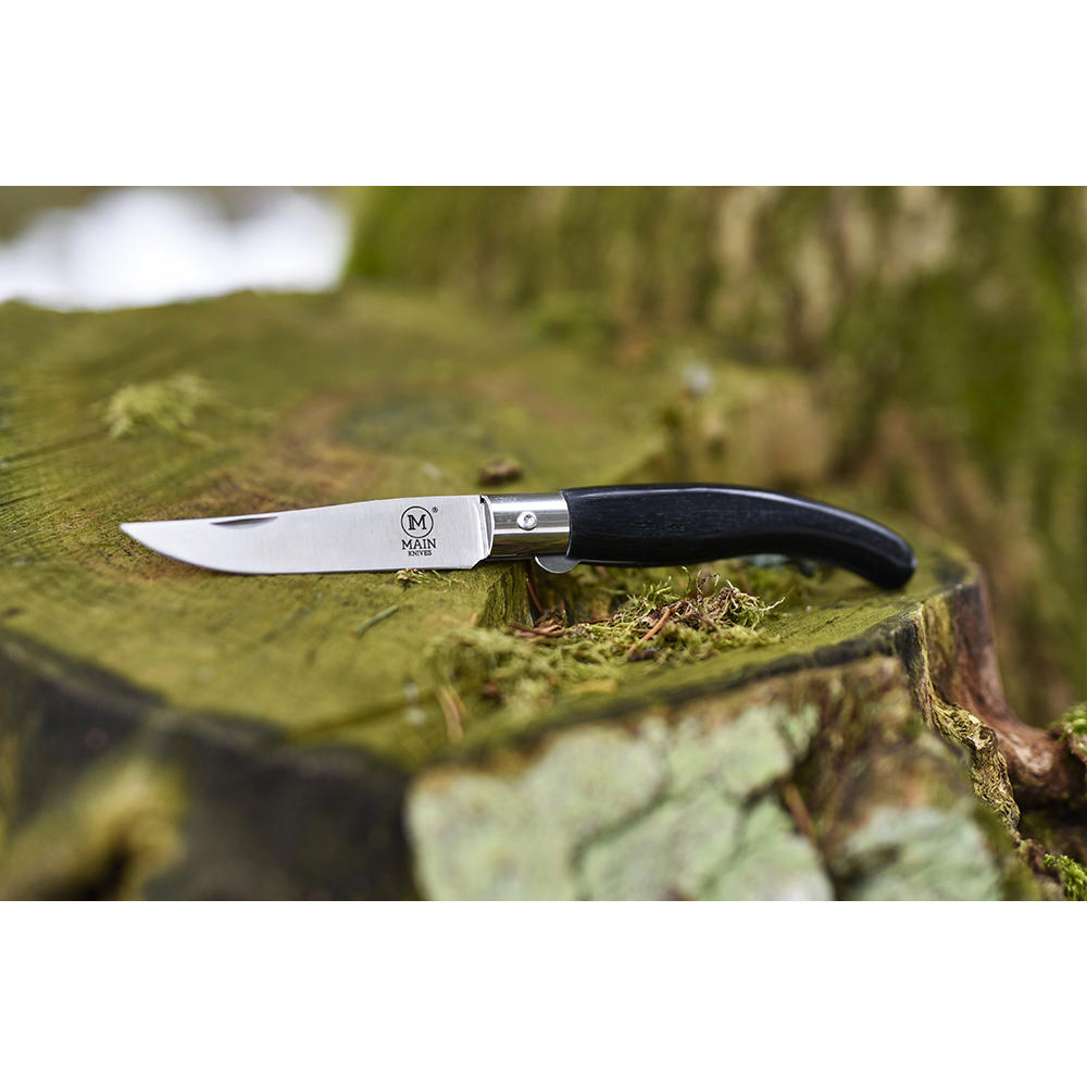 MAIN »Spanish Line« Folding Knife, Black Pakka Wood