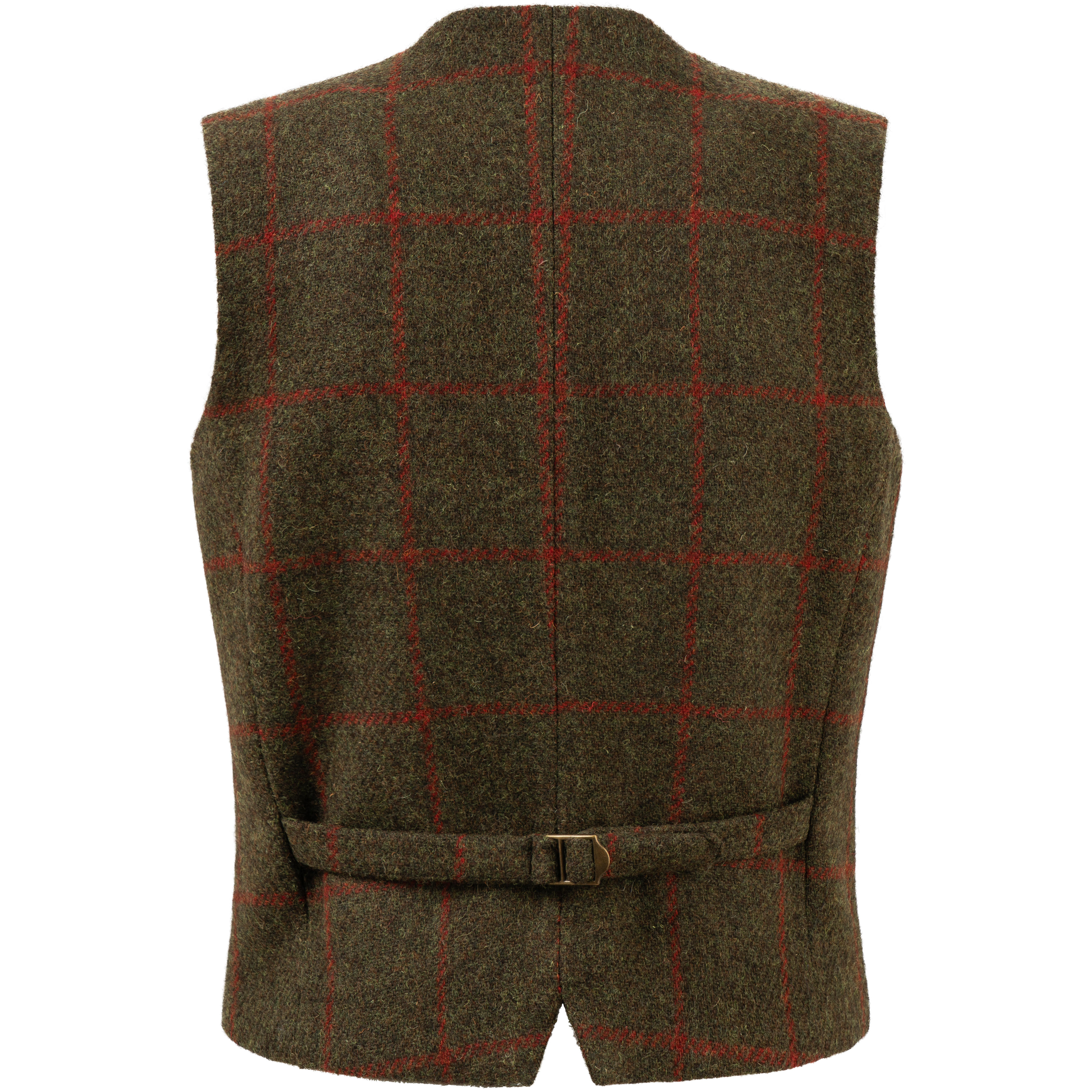 Gilet en tweed pour femme » Eve «, vert/rouge