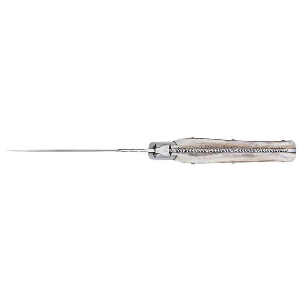Laguiole Steak- und Tafelmesser, Hirschhorn, Satz, 2-teilig
